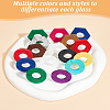 24Pcs 2 Style 12 Colors Felt Wine Glass Charms AJEW-BC0003-68-4