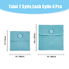 8Pcs 2 Style Square Velvet Jewelry Bags TP-HY0001-06B-2