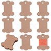 80Pcs Bone Shape Paper Thread Winding Boards SENE-SC0001-08-1