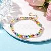 Glass Seed Braided Beaded Bracelet BJEW-MZ00058-2