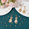 Beebeecraft 20Pcs Brass Ball Stud Earring Findings KK-BBC0007-13-4