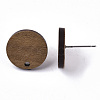 Walnut Wood Stud Earring Findings X-MAK-N033-008-3