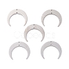 201 Stainless Steel 2-Loop Link Charms X-STAS-N090-LA039-P-3
