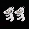 Spray Painted Alloy Rhinestone Pendants PALLOY-Q433-033J-RS-1