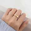 304 Stainless Steel & Cubic Zirconia Finger Rings FS-WG10832-10-1