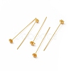 Brass Flower Head Pins X-KK-A178-09G-1