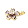 Brass Micro Pave Cubic Zirconia Pendants KK-D357-12B-G-2