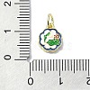 Rack Plating Brass Enamel Pendants KK-M282-06G-4