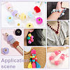 128Pcs 32 Colors Imitation Rabbit Hair European Beads FIND-PH0027-66-5