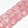 Cherry Quartz Glass Bead Strands G-T072-12-1