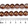 Frosted Transparent Glass Bead Strands GLAA-P065-10mm-13-3