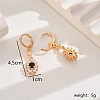 Elegant Copper Flower Hoop Earrings TF1677-3-1
