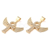 Brass Micro Pave Cubic Zirconia Pendants KK-D061-03G-2