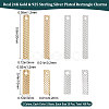 100Pcs 4 Style Brass Pendants KK-BBC0005-59-2