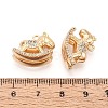 Brass Pave Clear Cubic Zirconia Pendants KK-T081-01G-3