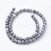 Natural Map Stone/Picasso Stone/Picasso Jasper Beads Strands X-G-G047-6mm-2