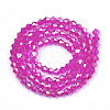 Electroplate Glass Beads Strands EGLA-Q118-4mm-A01-2