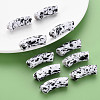 Opaque Spray Painted Acrylic Beads MACR-S372-001F-B04-6