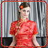 Chinese New Year Bowknot Flower Cloth Alligator Hair Clips Set OHAR-WH0021-31C-6