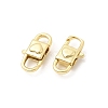 Heart Brass Lobster Claw Clasps KK-Z147-12G-2
