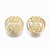 Brass Shank Buttons KK-S356-106G-NF-1