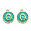 Golden Plated Alloy Enamel Charms ENAM-Q437-15Q-1