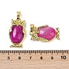 Natural Banded Agate(Dyed & Heated) Pendant KK-F887-02G-10-3