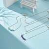 Natural Mixed Stone Chips Beaded Necklaces NJEW-JN03969-1