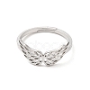Non-Tarnish 304 Stainless Steel Hollow Wings Adjustable Ring for Women LS-RJEW-L107-033P-2