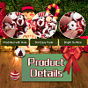 100Pcs 5 Style Christmas Themed Dyed Natural Wooden Beads WOOD-BT0001-07-4