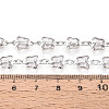Brass Glass Butterfly Charm Link Chains CHC-T018-11B-P-3