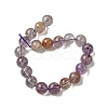 Natural Purple Phantom Quartz Purple Lodolite Quartz Beads Strands G-S333-10mm-030-01-4