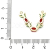 Brass Micro Pave Cubic Zirconia Connector Charms CU-CBA5B4D-03G-03-3