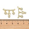 Rack Plating Brass Micro Pave Clear Cubic Zirconia Pendants KK-R157-12B-G-3