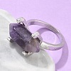 Natural Amethyst Finger Rings RJEW-P121-A02-1