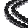 Synthetic Black Stone Beads Strands X-G-G088-10mm-2