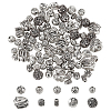 100Pcs 10 Styles Tibetan Silver Beads FIND-FG0003-84-1