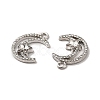 Rack Plating Alloy Crystal Rhinestone Pandants PALLOY-O106-04P-2