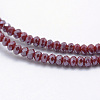 Electroplate Opaque Glass Beads Strands X-EGLA-J144-PL-B04-3