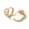 Brass Micro Pave Cubic Zirconia Hoop Earring EJEW-L271-05KCG-03-2