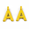 26 Pcs Spray Painted Alloy Alphabet Links Connectors PALLOY-T075-48-RS-4
