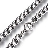 Non-Tarnish 304 Stainless Steel Box Chain Necklaces NJEW-O110-05J-P-2