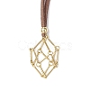 Crystal Holder Cage Necklaces NJEW-JN04586-02-3