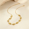 Ocean 304 Stainless Steel Link Chain Necklaces for Women NJEW-A060-01C-G-1