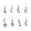 8Pcs 8 Styles Brass Peg Bails Pin Charms KK-DR0001-16P-1