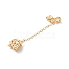 Brass Micro Pave Clear Cubic Zirconia European Dangle Charms KK-Z142-04G-2