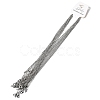 12Pcs 1.8MM 304 Stainless Steel Textured Cable Chain Necklaces for Men Women NJEW-H093-18P-05-4