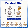 20Pcs Brass Micro Pave Cubic Zirconia Pendants KK-SC0007-24-2