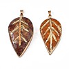 Natural Agate Big Pendants G-N326-106-3