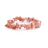Natural Red Agate Chips Beaded Jewelry Set SJEW-JS01232-04-4